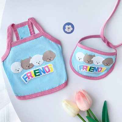 Neljas värvitoonis rinnatükiga kostüüm koertele