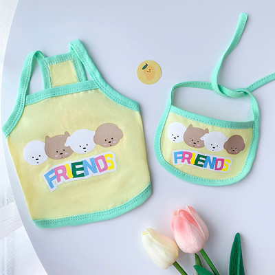 Neljas värvitoonis rinnatükiga kostüüm koertele