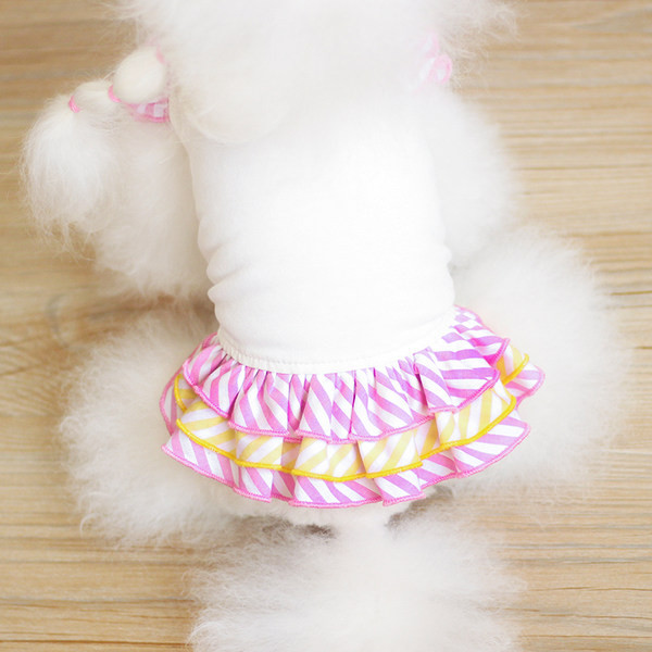 Lokkide ja paelaga kleit koertele