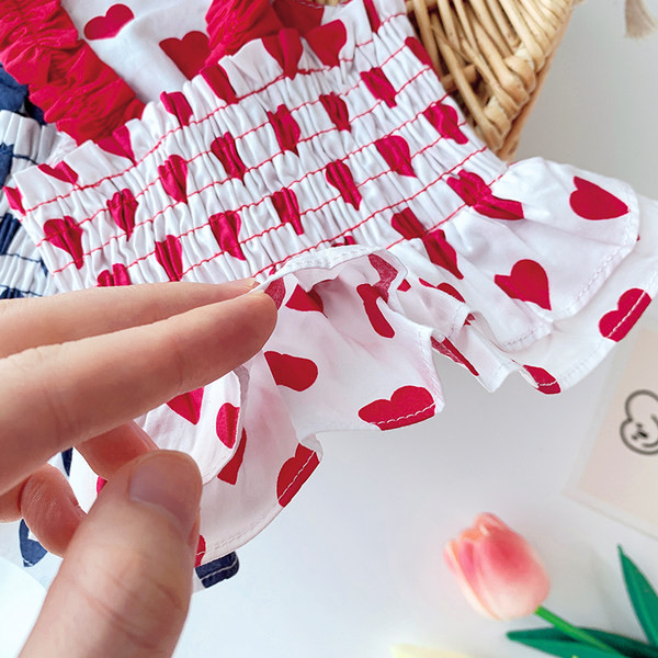 Moodne kleit koertele kahes värvitoonis trükiga