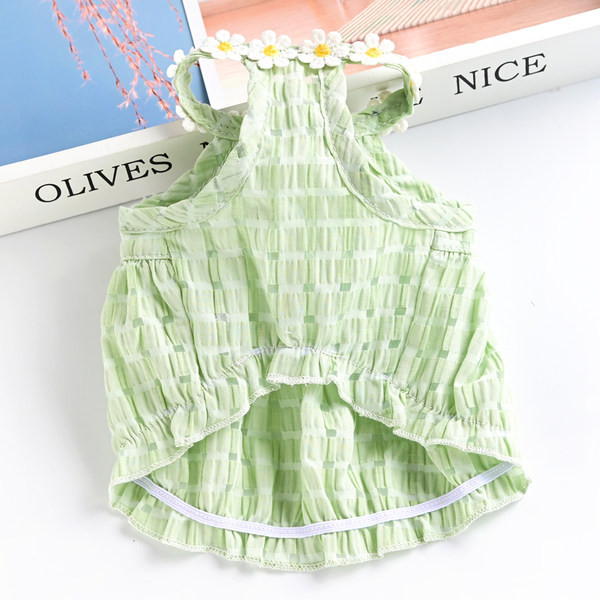 Moodne tikandiga kleit koertele