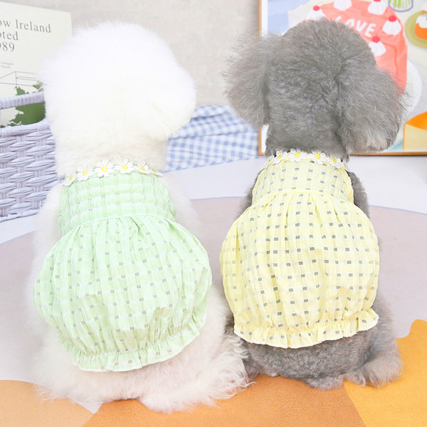 Moodne tikandiga kleit koertele