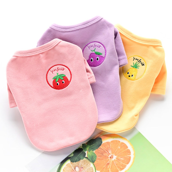 Puuvillane värvilise tikandiga pluus koertele