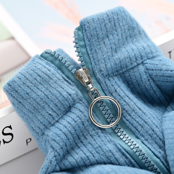 Βελούδινο μπουφάν σκύλου με φερμουάρ