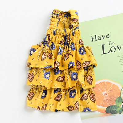 Lillemotiividega kleit koerale