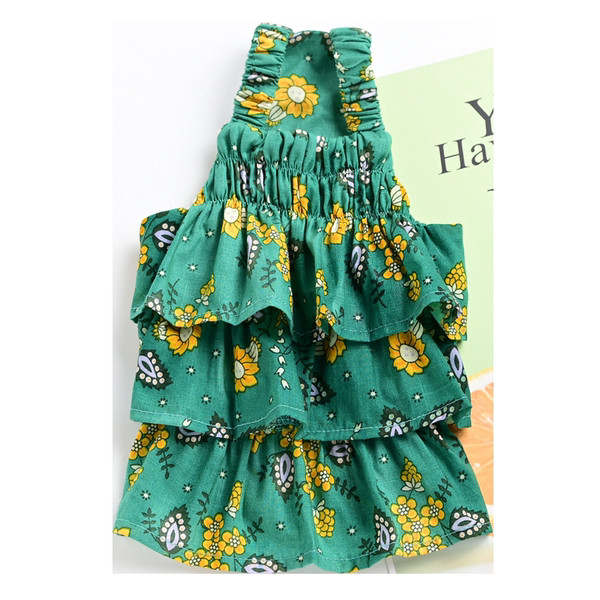 Lillemotiividega kleit koerale