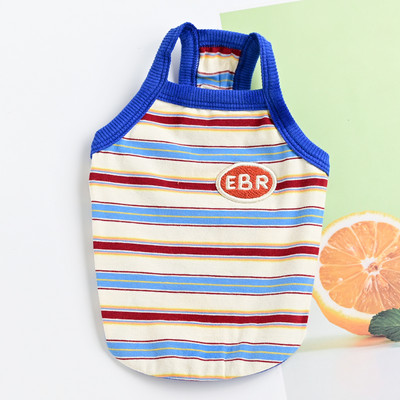 Kolmes värvitoonis triibuline koerte topp