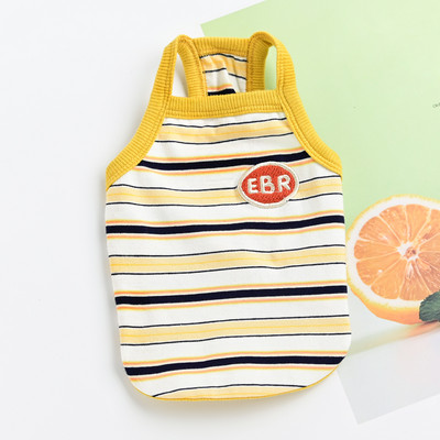 Kolmes värvitoonis triibuline koerte topp