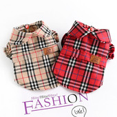 Embleemiga ruuduline särk koertele