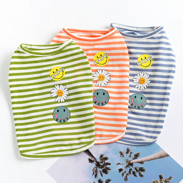 Lilletrükiga triibuline pluus koertele