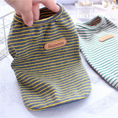 Triibuline koerte tops kahes värvitoonis