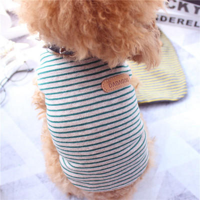 Triibuline koerte tops kahes värvitoonis