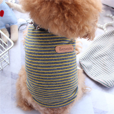 Triibuline koerte tops kahes värvitoonis