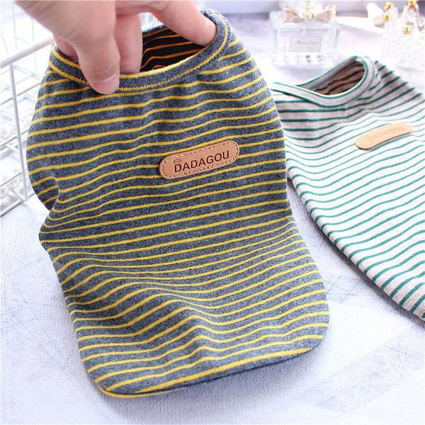 Triibuline koerte tops kahes värvitoonis