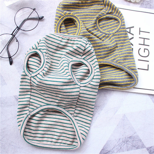 Triibuline koerte tops kahes värvitoonis