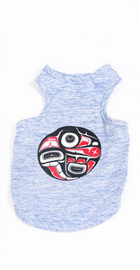 Värvilise trükiga puuvillane koerte topp