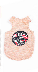 Värvilise trükiga puuvillane koerte topp