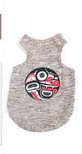 Värvilise trükiga puuvillane koerte topp