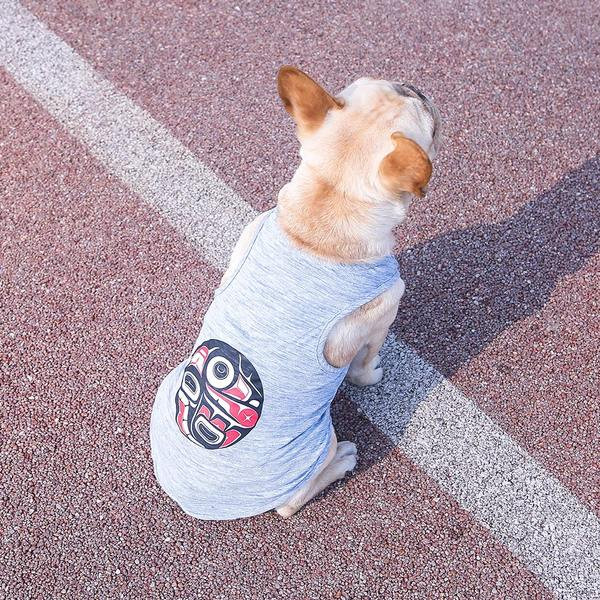 Värvilise trükiga puuvillane koerte topp