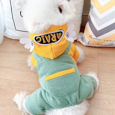 Moodne kapuutsiga ja taskuga jakk koertele