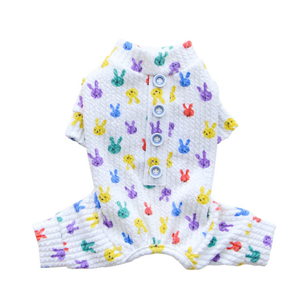 Puuvillane nööpidega kombinesoon väikesele koerale