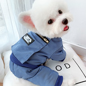 Kahes värvitoonis stiilne lukuga jakk koertele