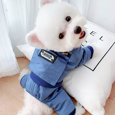 Kahes värvitoonis stiilne lukuga jakk koertele