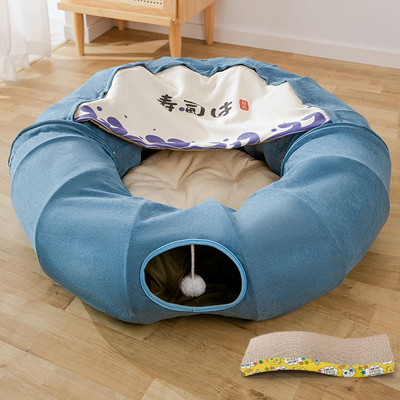 Katės apvali lova – kelių spalvų