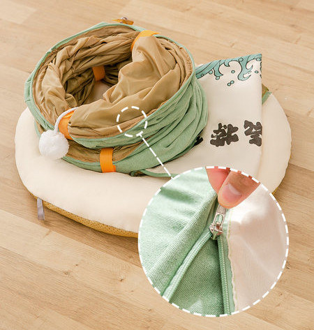 Katės apvali lova – kelių spalvų