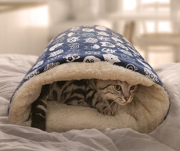 Tunel pentru pisici în patru culori