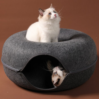 Тунел за котки в сив цвят 