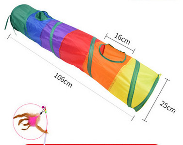Kassi tekstiilist tunnel mängimiseks