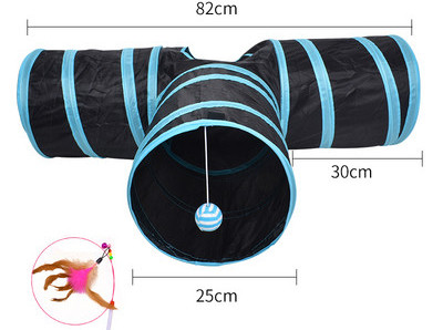 Kassi tekstiilist tunnel mängimiseks