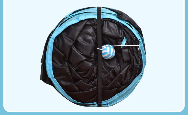 Kassi tekstiilist tunnel mängimiseks