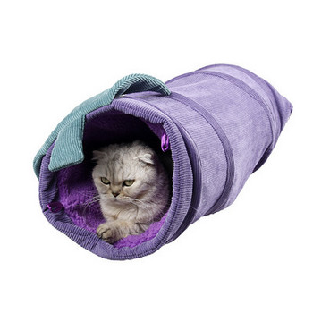 Βελούδινο  τούνελ για γάτες σε τρία χρώματα