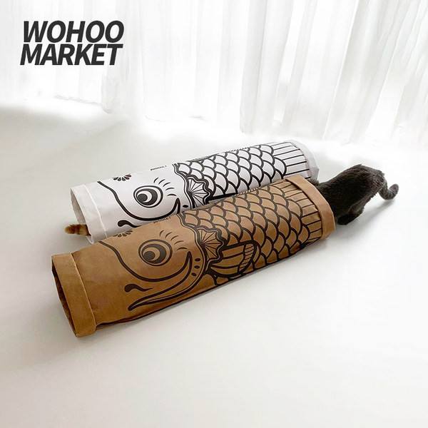 Tunel de hârtie pentru pisici - două culori