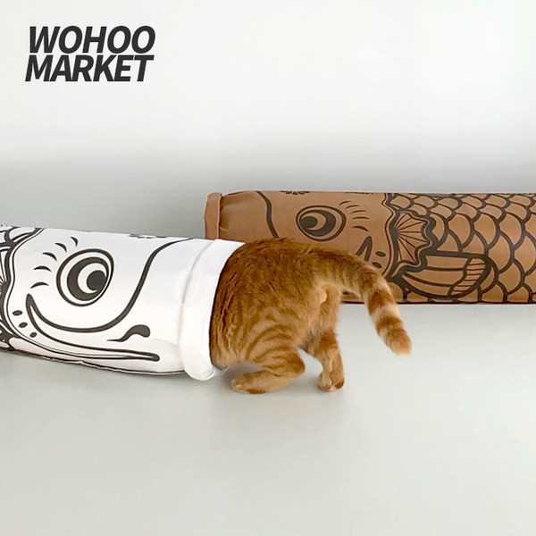 Tunel de hârtie pentru pisici - două culori