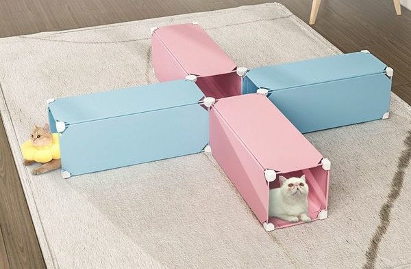 Tunel pentru pisici in diferite modele cu mai multe iesiri