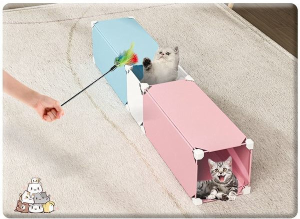 Tunel pentru pisici in diferite modele cu mai multe iesiri