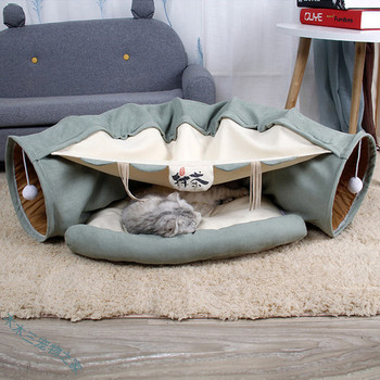 Τούνελ γάτας / κρεβάτι παιχνιδιών