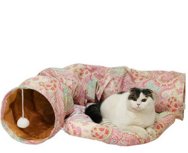 Τούνελ για γάτες με κρεβάτι και μενταγιόν σε διάφορα μοντέλα