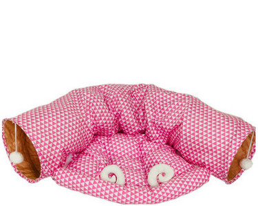 Τούνελ για γάτες με κρεβάτι και μενταγιόν σε διάφορα μοντέλα