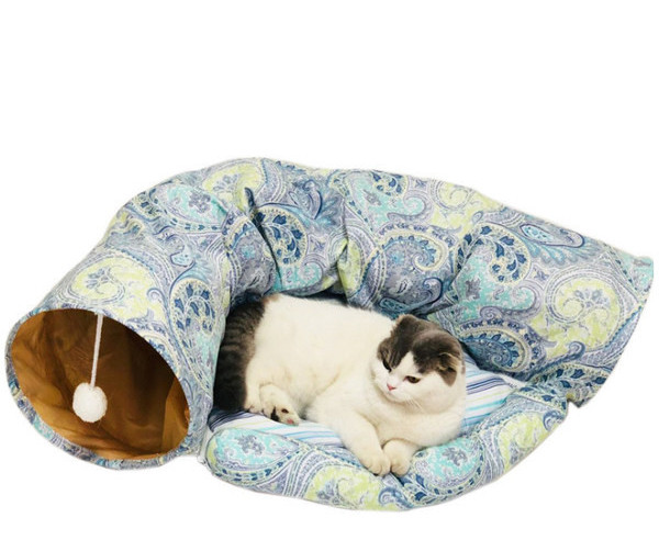 Τούνελ για γάτες με κρεβάτι και μενταγιόν σε διάφορα μοντέλα