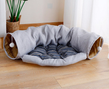 Κρεβάτι και τούνελ για γάτες - 2 σε 1