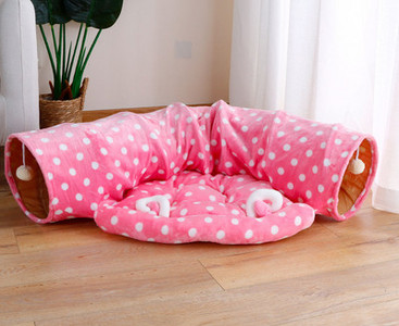 Κρεβάτι και τούνελ για γάτες - 2 σε 1