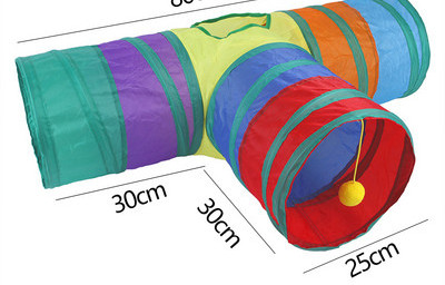 Παιχνίδι υφασμάτων για γάτες τύπου τούνελ - διαφορετικά μοντέλα