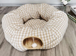 Joacă tunel cu perna pentru pisici