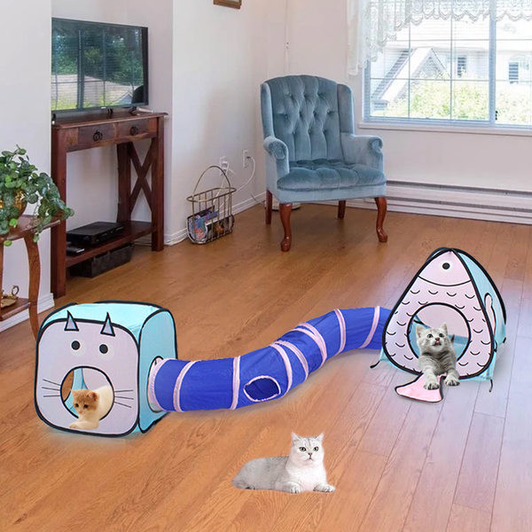 Tunel de jucărie pentru pisici