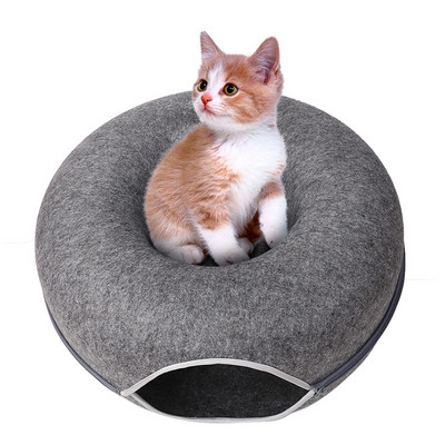 Tõmblukuga ümmargune tunnel kassidele