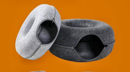 Tõmblukuga ümmargune tunnel kassidele